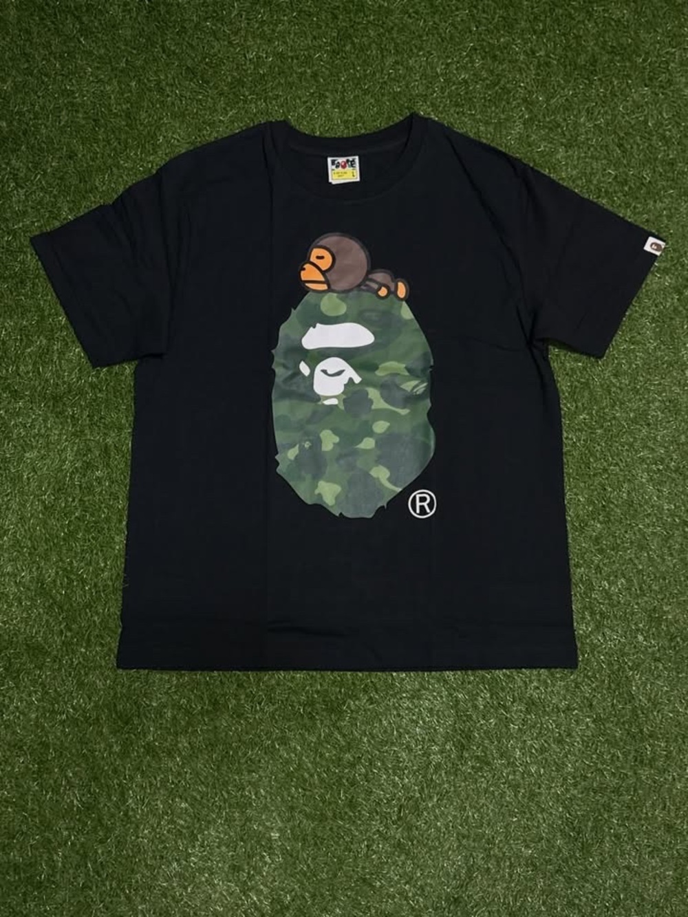 Baby Mino On Green Bape Tee